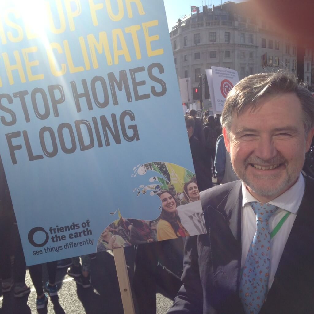 Barry Gardiner MP - the best-dressed man on the march and the only MP I saw