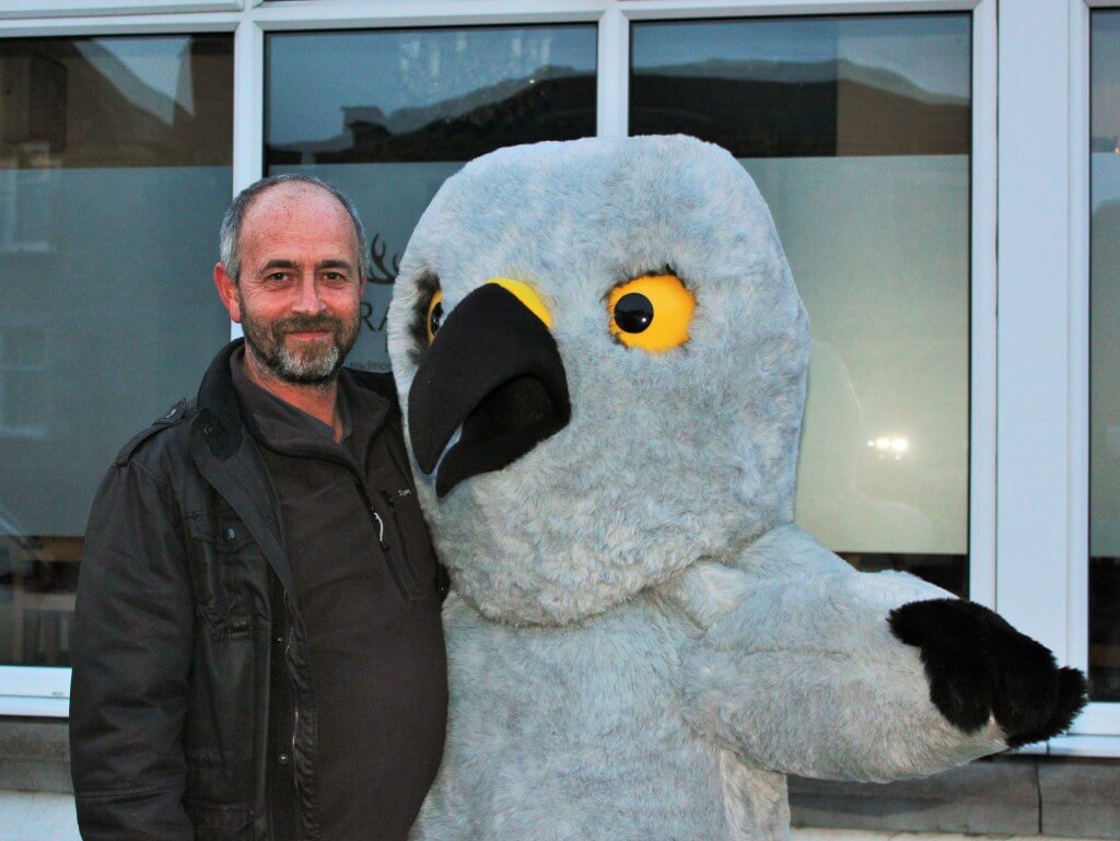 Henry with Ian Thomson, Vice President of the Scottish Ornithologists' Club