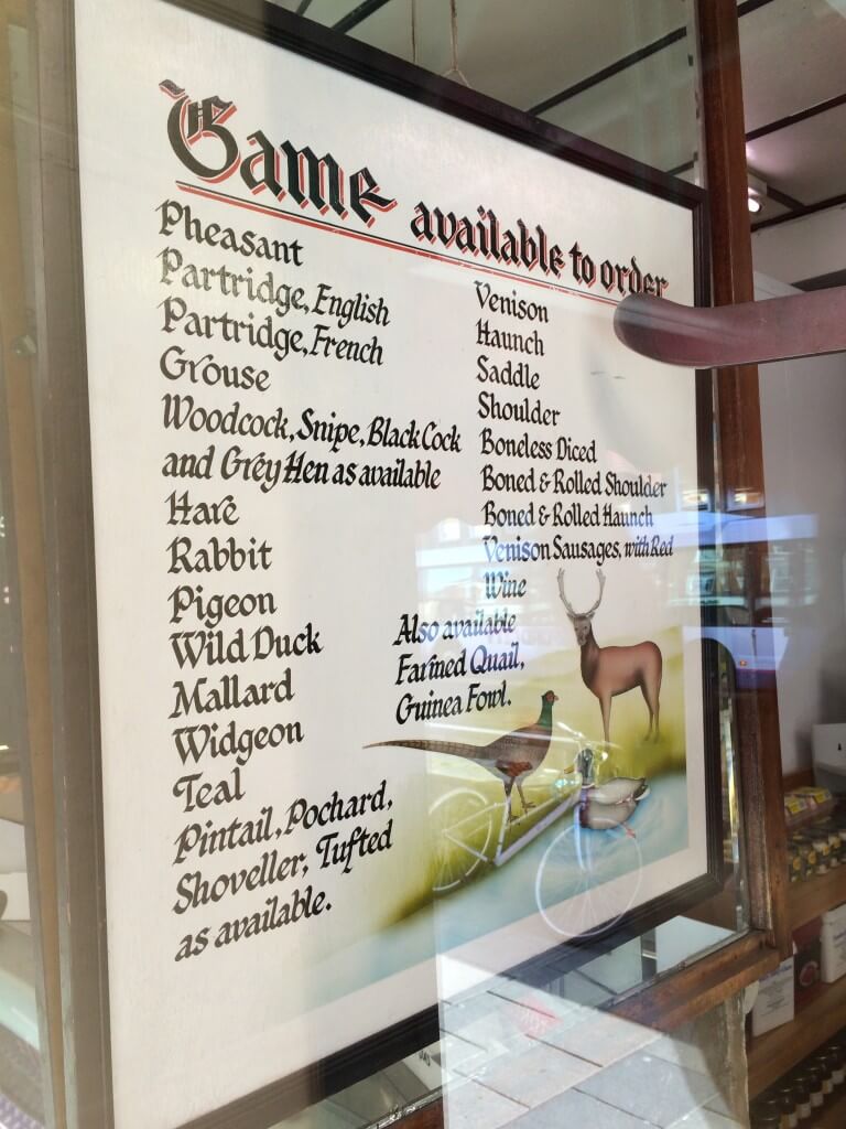 A Colchester game dealer's window